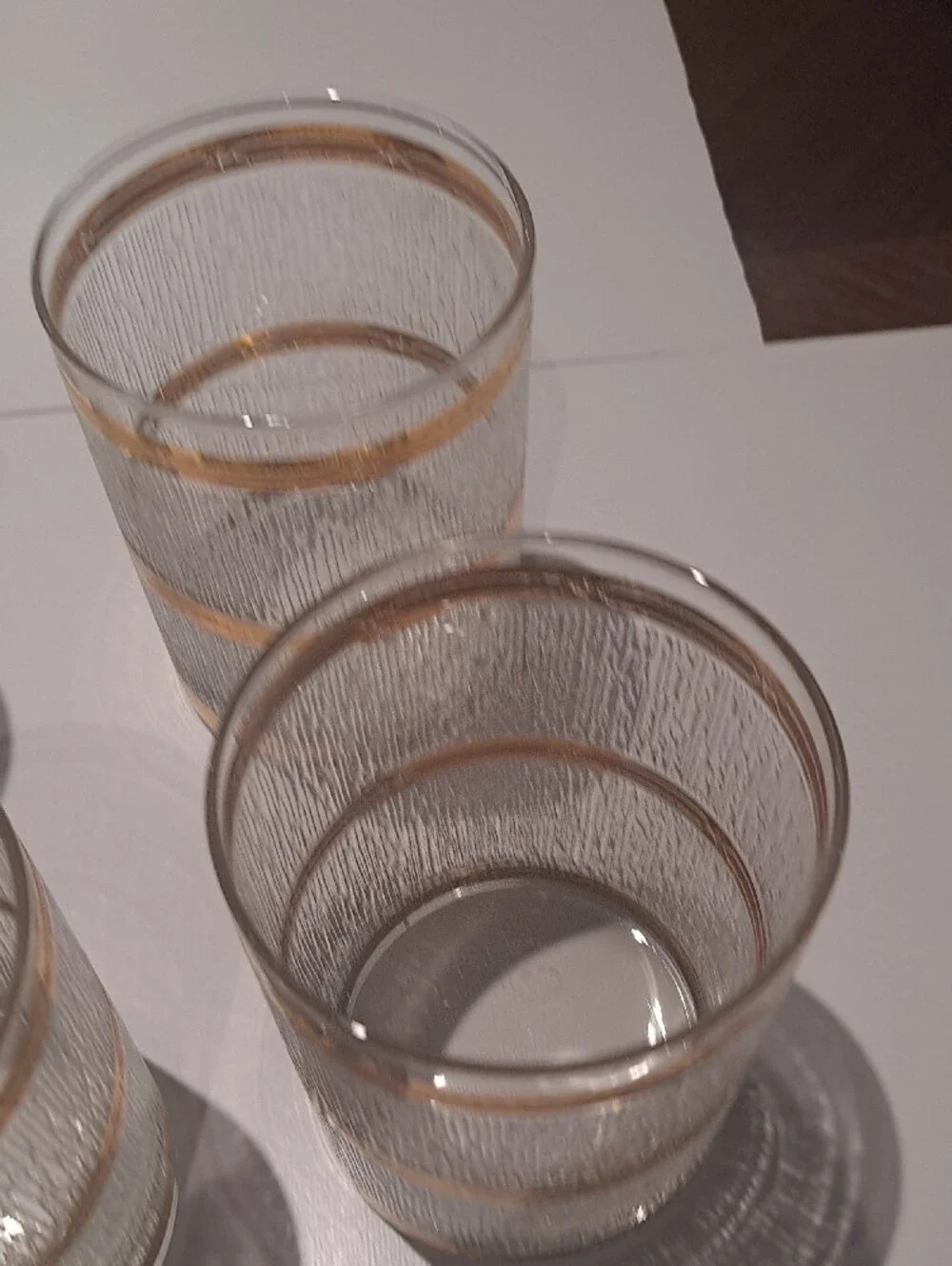 Vintage CULVER  Icicle Pattern DOF  Glasses - 22K Gold Bands.  MCM 60's.
